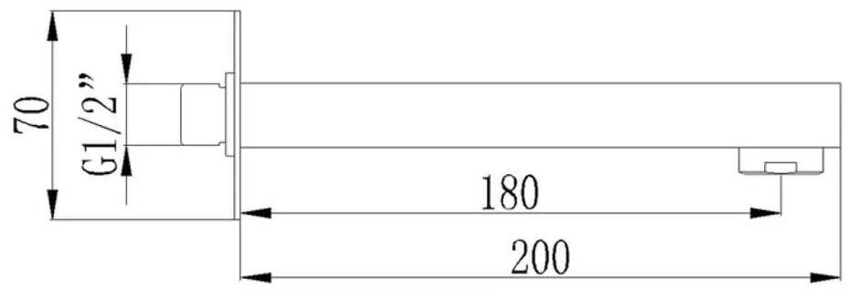 Nástenná výtoková hubica v lesklej striebornej farbe – Sapho