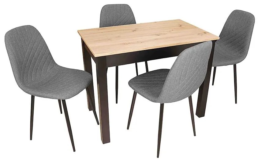 Jedálenská zostava1+4 Timo artisan/čierna