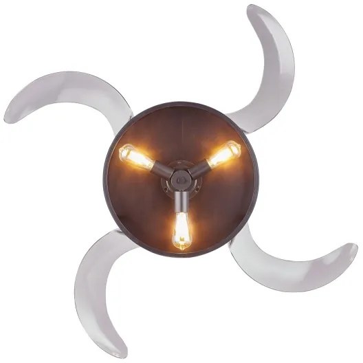 FANAWAY 212927 - LED Stropný ventilátor CLASSIC 3xE27/4W/230V čierna + DO