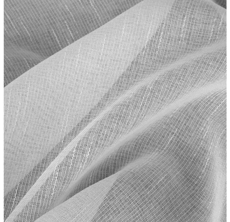DECOREUM Jednofarebná záclona s jemnou dúhovou štruktúrou 300 cm x 250 cm biela 100 % polyester 64000