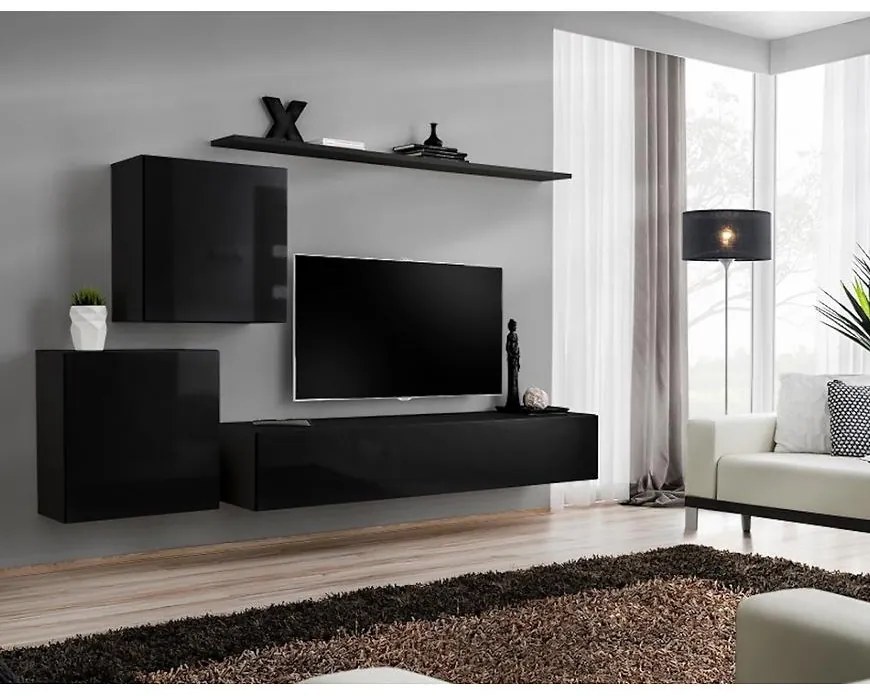 Obývacia stena Switch V Čierna