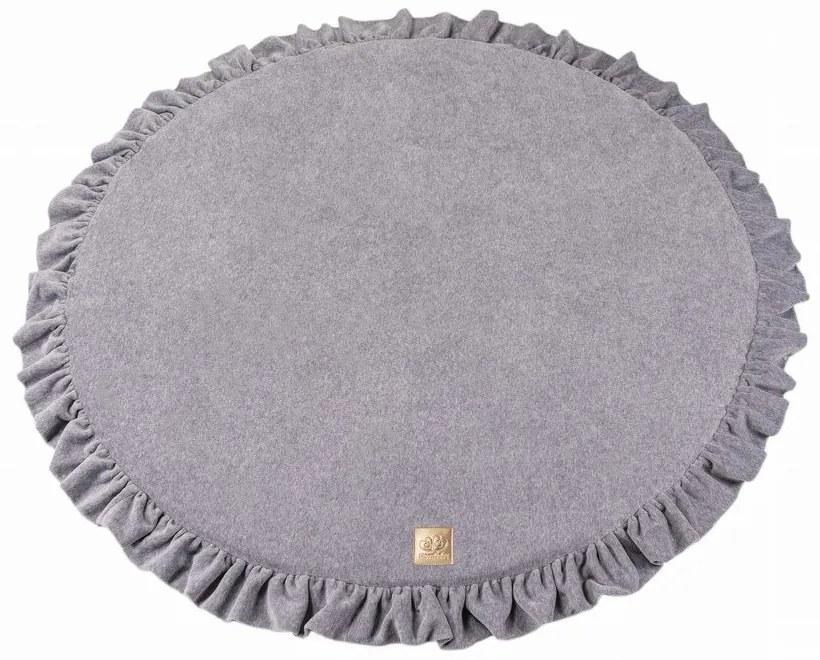 Sivá detská hracia podložka ø 100 cm – Meowbaby
