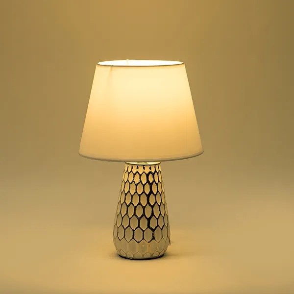 Stolná lampa 1xE14/40W/230V biela/strieborná