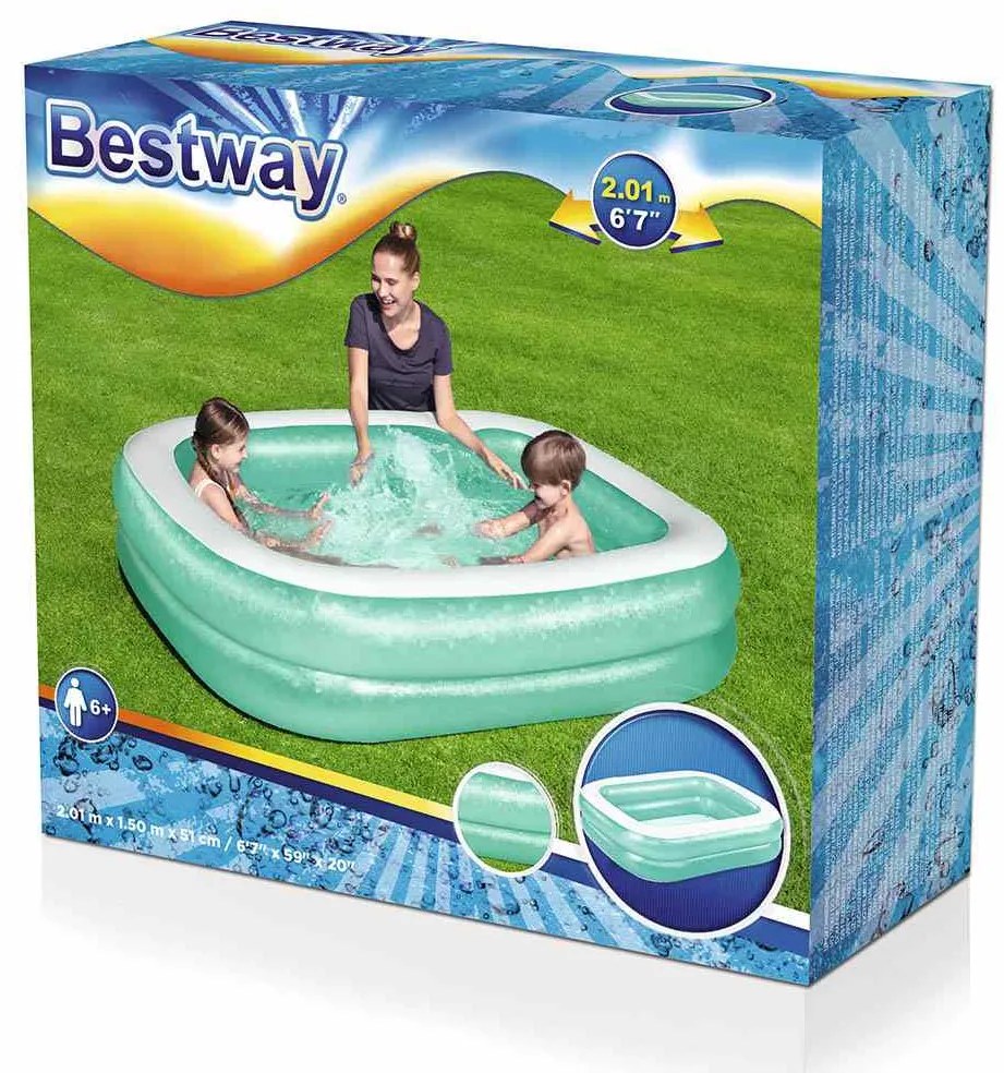 Detský nafukovací bazén Bestway 201x150x51 cm zelený