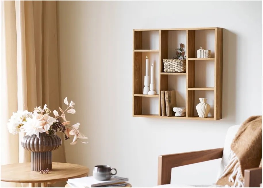 Poschodová polica z dubového dreva v prírodnej farbe 15 cm Townsville – House Nordic