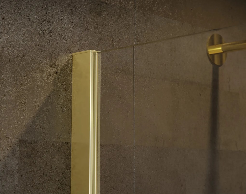 Besco Sprchový kút Walk-In ECO-N GOLD 90x195 (100x195, 110x195, 120x195) - bez vaničky BESCO-Rozmery: šírka: 100