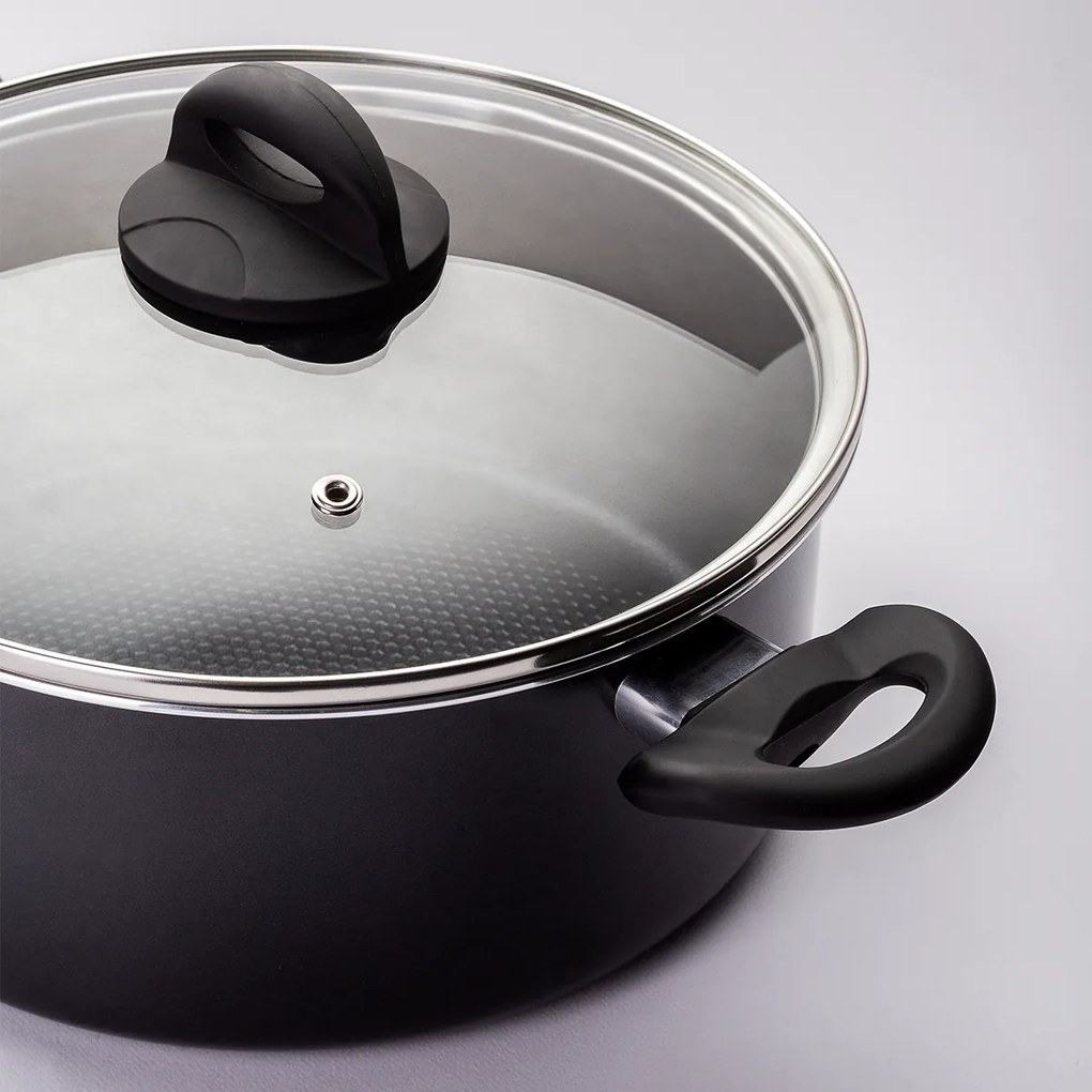 Hrniec so sklenenou pokrievkou ø 24 cm – Venus Lunasol Induktion black - 600549