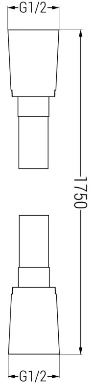 Mexen príslušenstvo, Sprchová hadica 175 cm, hladký povrch, chróm, 79475-00
