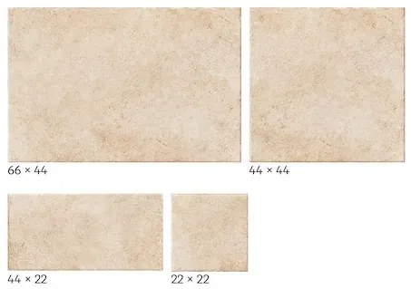 Dlažba Realonda Modular Borgogna beige 44x66, 44x44, 22x22, 22x44 cm mat MBORGBE, (bal. 0,870 m2 )