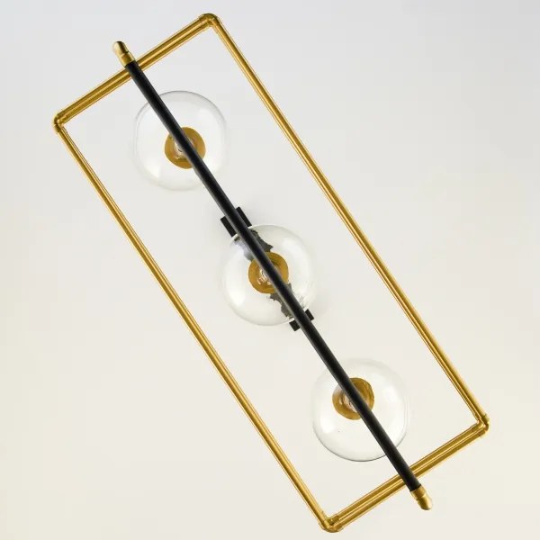 Jupiter 2030 - Luster na lanku FIORI 3xG9/10W/230V čierna/zlatá/číra