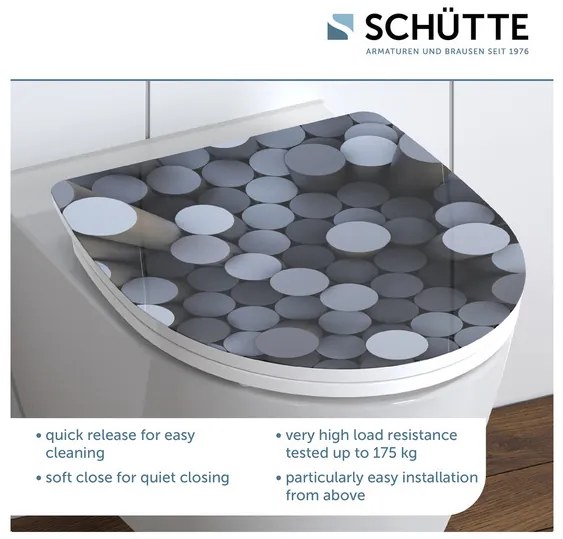 Schütte WC doska so spomaľujúcim mechanizmom (krúžky)  (100253145)