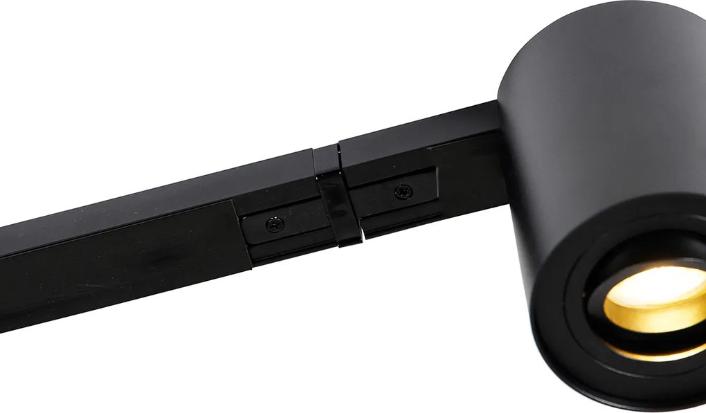 Moderný 1-fázový koľajnicový systém s 5 reflektormi čierny - Rondoo Up