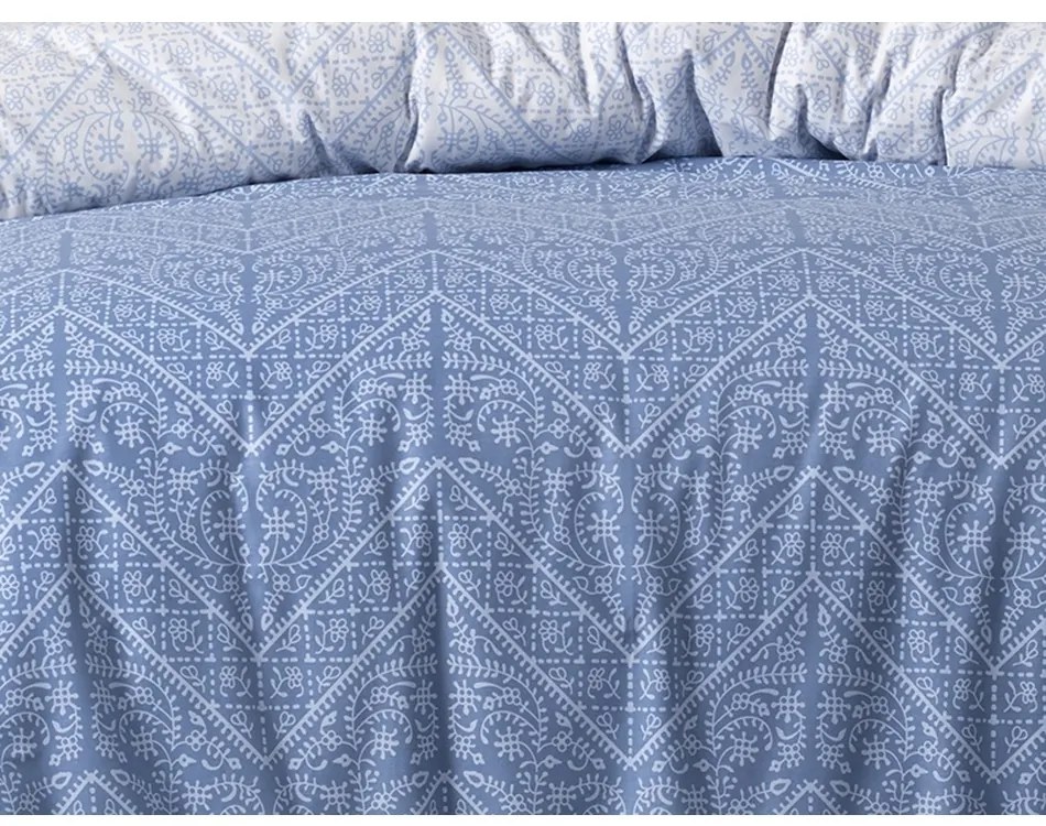 BedTex Bavlnené obliečky Vira Blue, 220 x 200 cm, 2 ks 70 x 90 cm