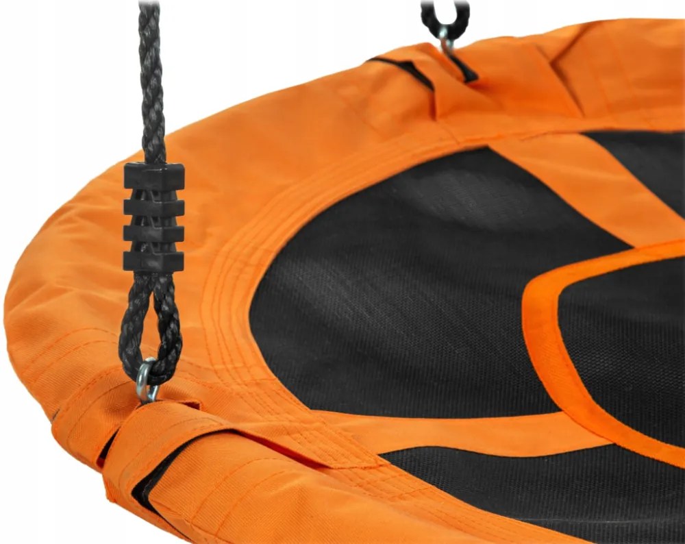 Závesná hojdačka bocianie hniezdo v oranžovej farbe 100 cm