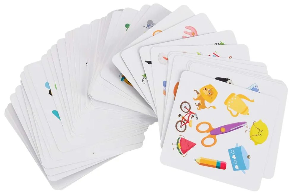 KIK Kartová hra Nájdi pár – 54 kariet + zvonček | Rodinná postrehová hra pre deti