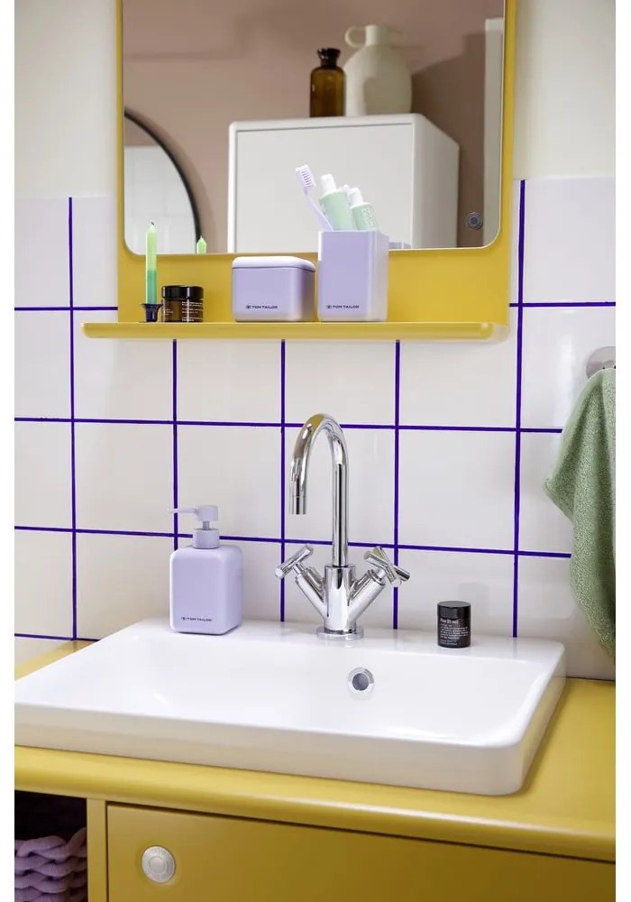 Fialový dávkovač mydla z polyresínu 380 ml Tom Tailor T-Rounded – Wenko