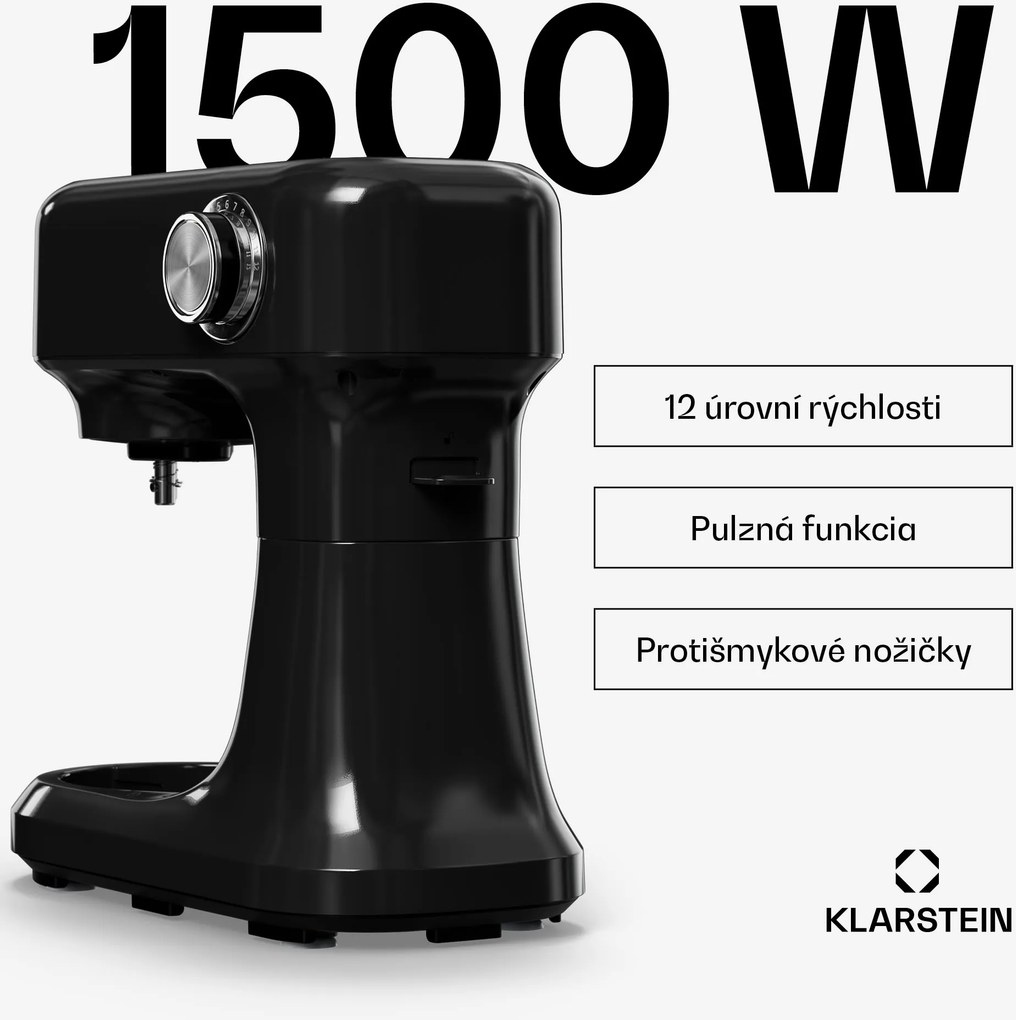 Klarstein Bella Evo kuchynský robot | planetárny miešací systém | 3 miešacie nadstavce | 1500 W | 5 l