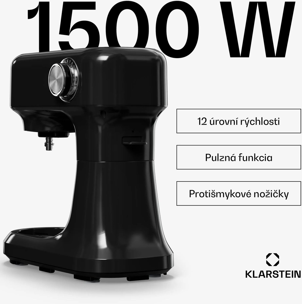 Klarstein Bella Evo kuchynský robot | planetárny miešací systém | 3 nástavce na mixovanie | 1500 W | 5 l
