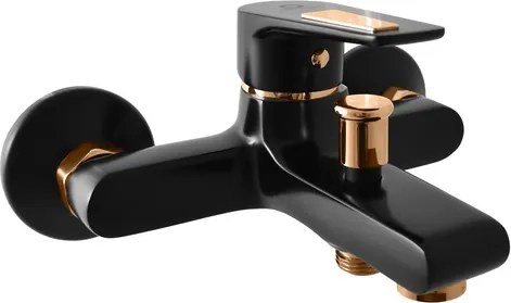 Vaňová batéria RAV SLEZÁK COLORADO bez sprchového setu 100 mm černá matná/zlato CO354.0CMATZ