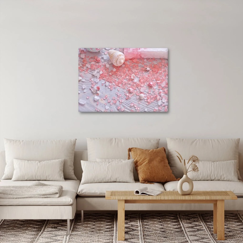 Obraz - Prímorská atmosféra v ružových odtieňoch (70x50 cm)