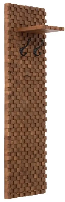 furniture-nabytek.cz - Masívny šatní panel Abadi z akáciového a mangového dreva, lakovaný, hnedý – 40×30×140 cm