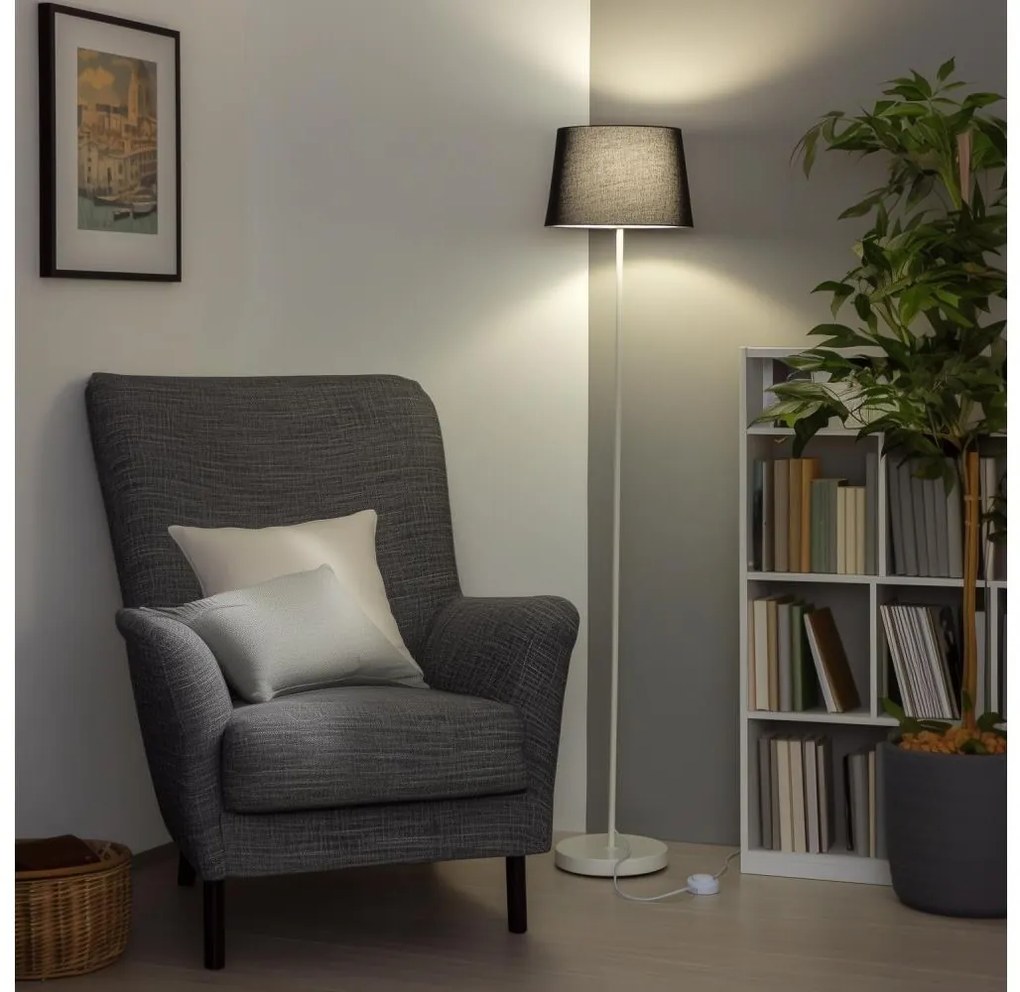 Brilagi - LED stojacia lampa CERIA 1xE27/40W/230V priemer 30 cm čierna/biela