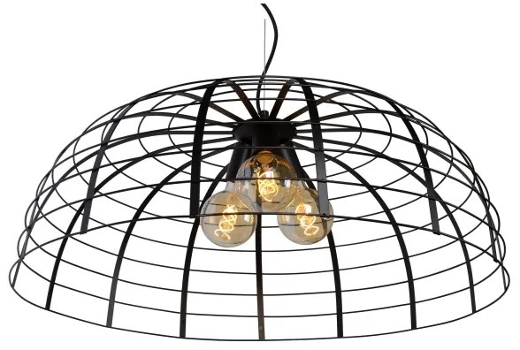 Lucide 45449/76/30 - Luster na lanku ELODIE 3xE27/40W/230V čierna