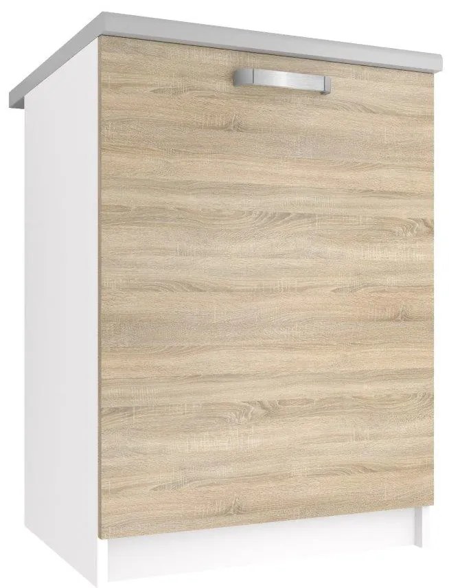 Kuchynská skrinka Belini spodná 60 cm dub sonoma s pracovnou doskou TOR SD60/0/WT/DS/0/U