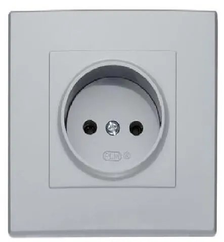 Zásuvka  MILANO bez uzemnenia (popol)