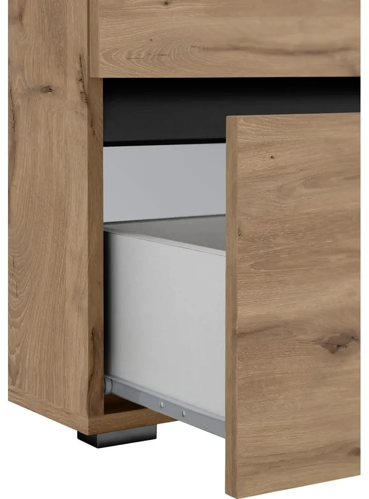 Skrinka pod umývadlo v dekore duba v prírodnej farbe 80x55 cm Wisla – Støraa