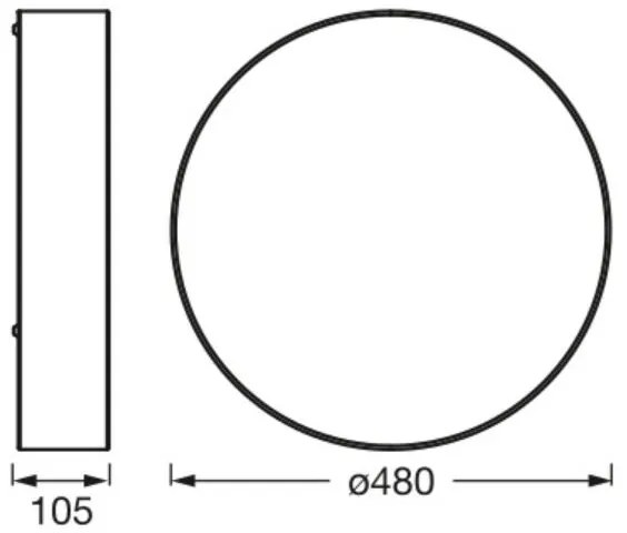 Osram - Stropné svietidlo ORBIS PARIS 3xE27/25W/230V, priemer 48 cm, biela