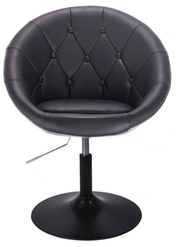 LuxuryForm DESIGN Kreslo VERA na čiernom tanieri - čierne