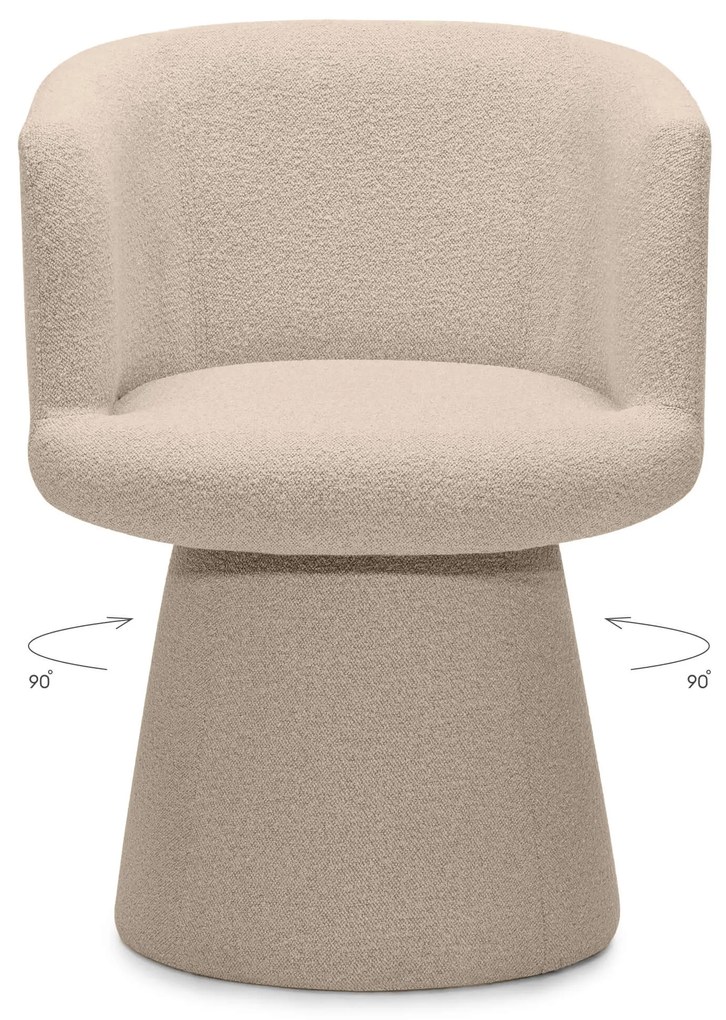 Otočné dizajnové kreslo YATO, béžové
