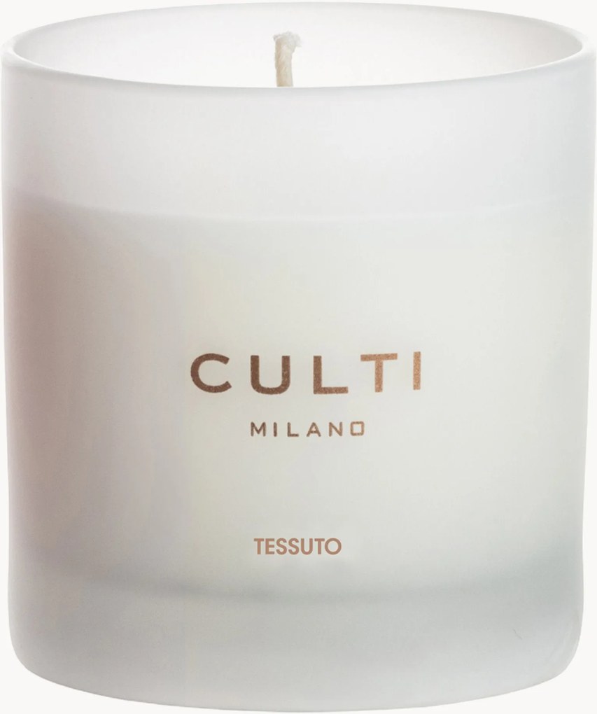 Vonná sviečka Tessuto (listy cassis, biele pižmo)