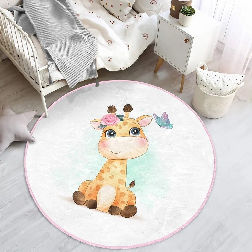 Biely detský koberec ø 100 cm Comfort – Mila Home