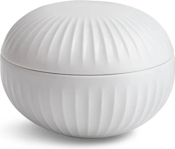 Biela porcelánová dóza Kähler Design Hammershoi, ⌀ 11,5 cm