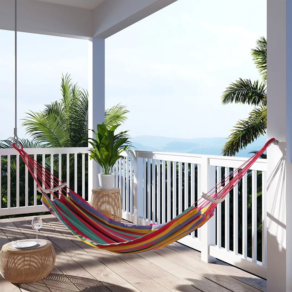 Červená hojdacia sieť LAZARA 240x150 cm