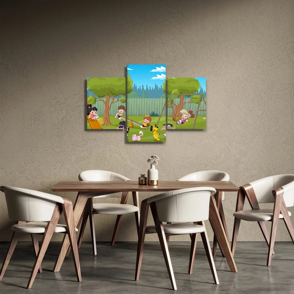 Obraz - Deti na ihrisku (90x60 cm)