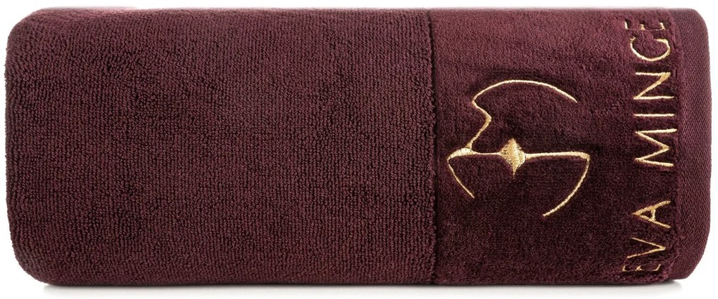 BAVLNENÝ UTERÁK EVA MINGE GAJA 30X50 CM BORDOVÁ