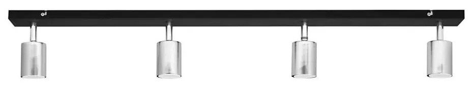 LED Bodové svietidlo TUNE 4xGU10/4,8W/230V matný chróm/čierna