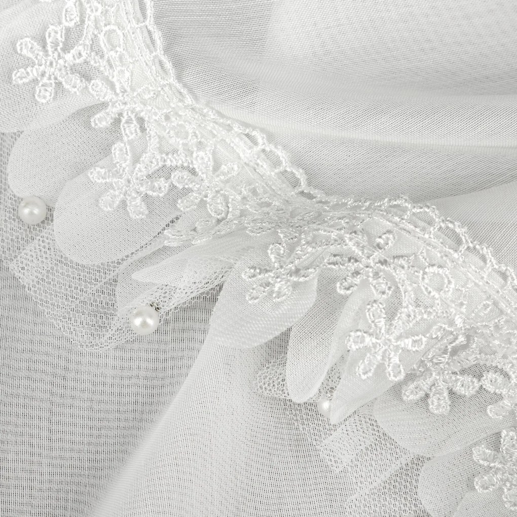 ZÁCLONA NA PÁSKE ELENA, SADA 2 KS 140X270 CM BIELA