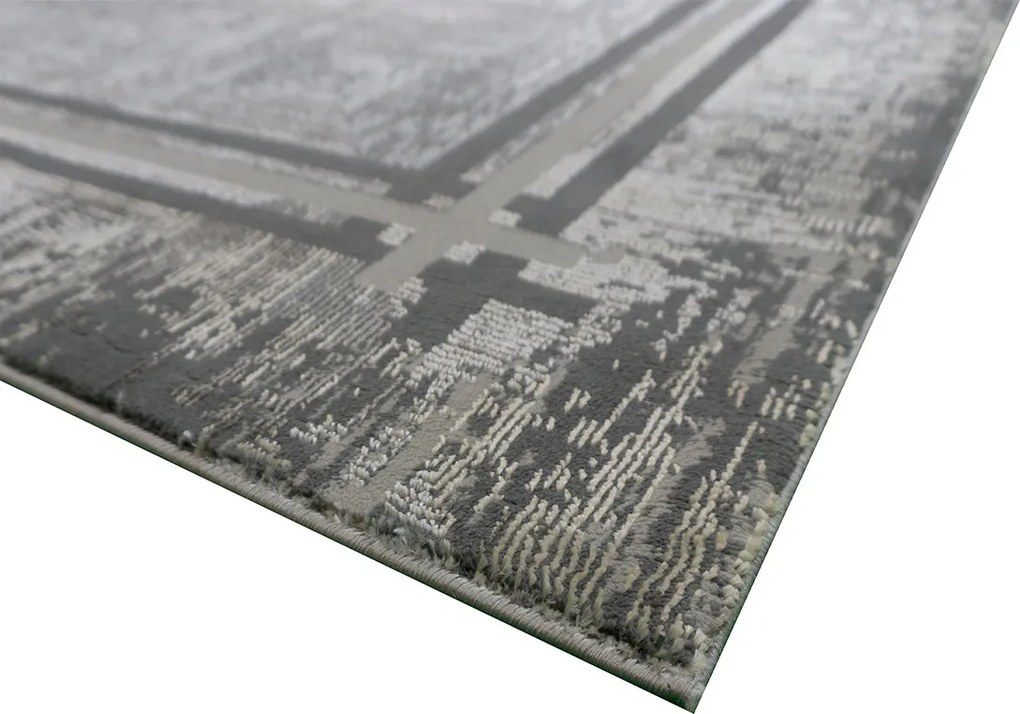 Koberec Allianz 6303 GREY – sivý obdĺžnikový koberec so vzorom Rozmer: 160x220 cm