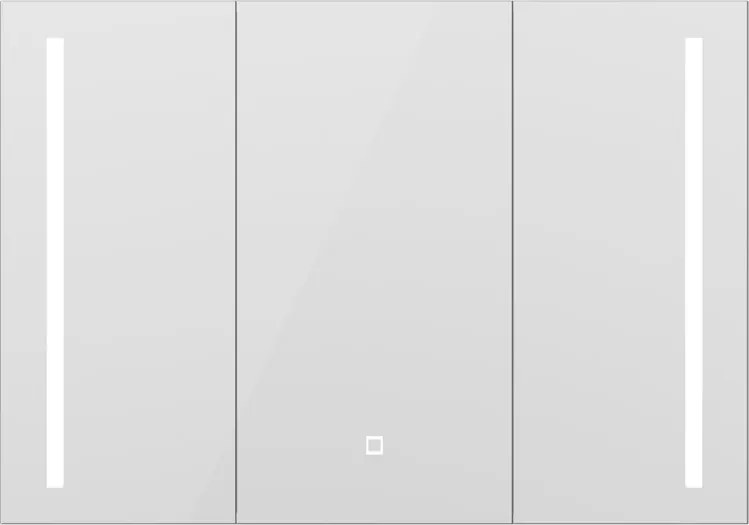 Erga Hana, zrkadlová galérka s LED osvetlením 100x70cm s integrovanou zásuvkou, biela, ERG-V05-HANA-1070-WH