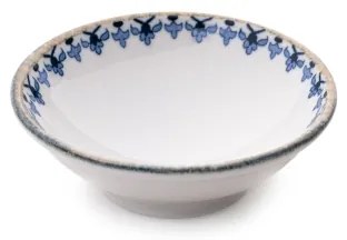 Sada jedálenského riadu 18 ks, biela/modrá, porcelán