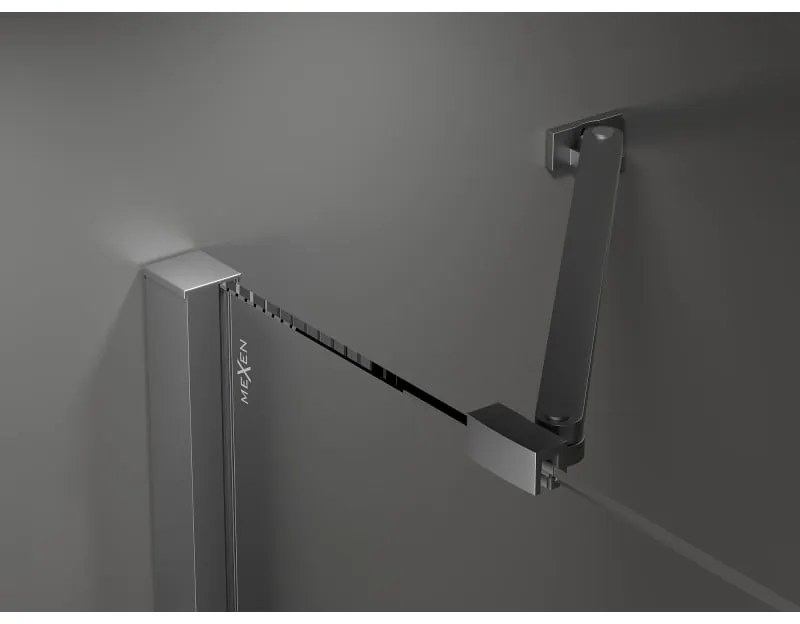 Mexen Velar Duo, posuvné sprchové dvere do otvoru 160 cm, 8mm číre sklo, brúsený grafit, 871-160-000-02-95
