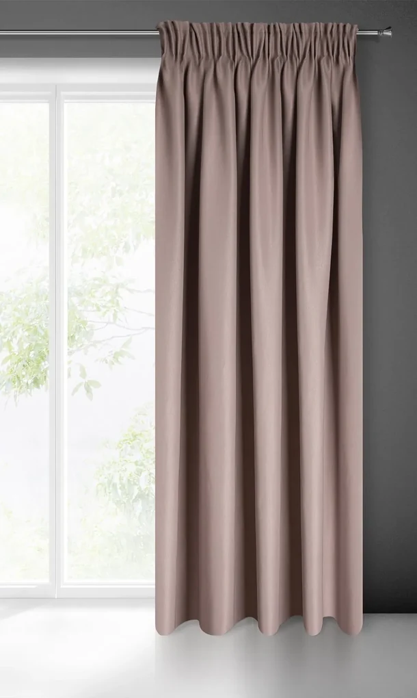 ZATEMŇOVACÍ ZÁVES NA PÁSKE AGGIE 140X270 CM PÚDROVÁ