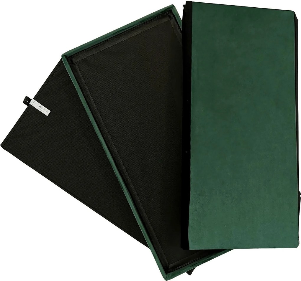 Skladací taburet PERFECT DUO 60x30 cm tmavozelený