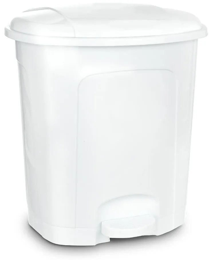 Biely nášľapný plastový odpadkový kôš 3 l – Orion