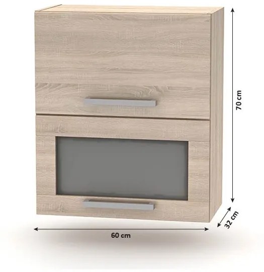 Horná kuchynská skrinka Nova Plus NOPL-009-OH - dub sonoma