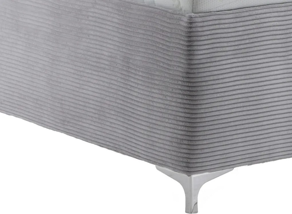 Posteľ Hilton 180x200 cm, svelo šedá látka